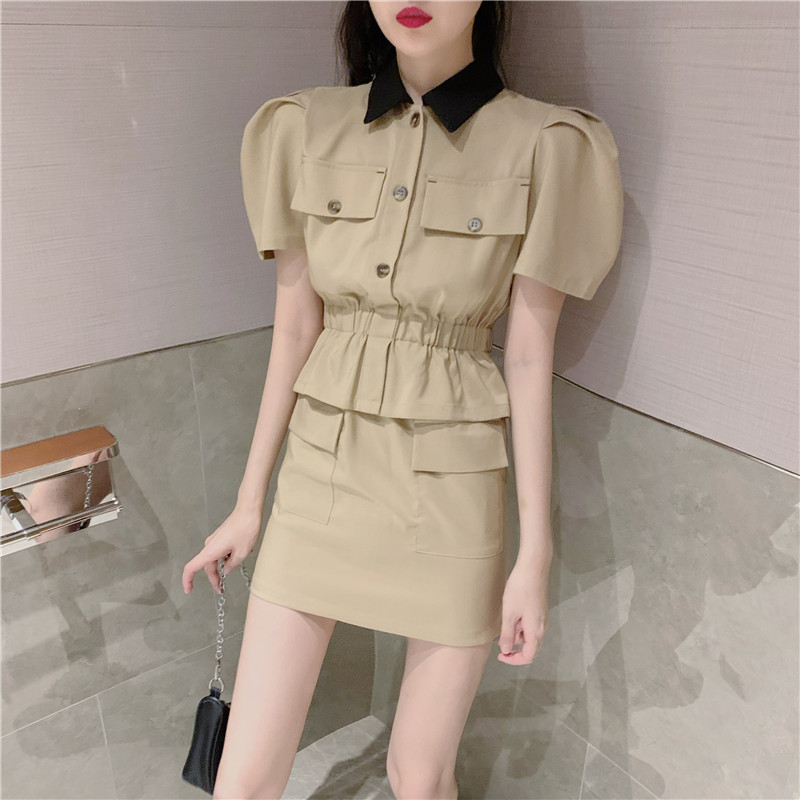 Real shooting and real price niche design, waist shows thin, work style dress for women