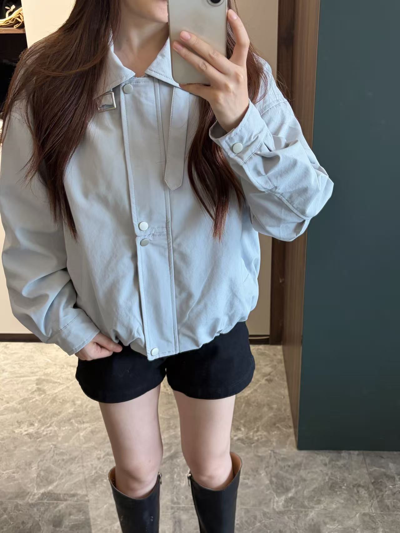 274耶喽 小个子棒球服风衣外短外套