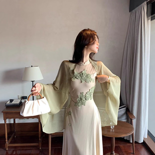 木子李的李雪纺披肩开衫外套薄款罩衫气质高级感外搭防晒衫配裙子