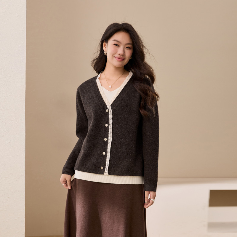 【温柔风别致花边毛衣】纤莉秀大码女装时尚气质上衣胖mm冬装新款,女装/女士精品,大码内搭,淘宝优惠券,粉丝福利购,淘宝优惠卷