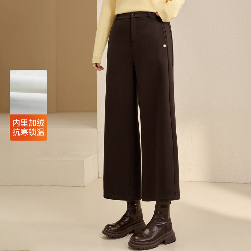 【舒适松紧腰裤子】纤莉秀大码女装百搭显瘦长裤胖mm2025秋装新款