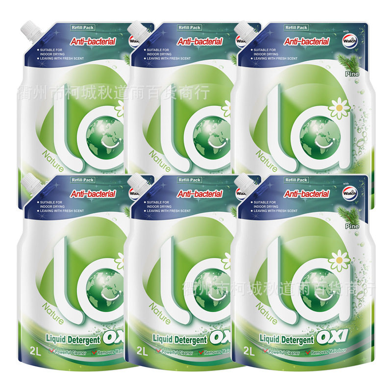 威露士La有氧洗洗衣液柠檬松木袋装2L*6袋 批发一件代发,洗护清洁剂/卫生巾/纸/香薰,浓缩洗衣液,淘宝优惠券,粉丝福利购,淘宝优惠卷