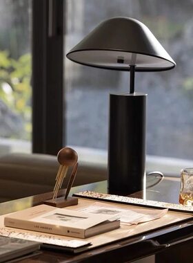 现代轻奢样板房书房书桌书架书柜高档实木笔筒收纳盒装饰品摆件