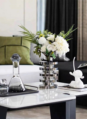 轻奢简约花器素陶玻璃