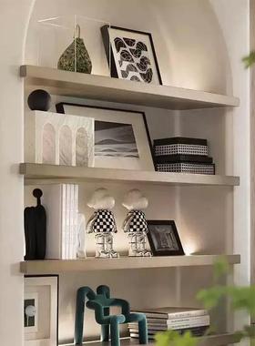 现代轻奢样板房客厅电视柜书柜盒子挂画书档书籍组合软装摆件