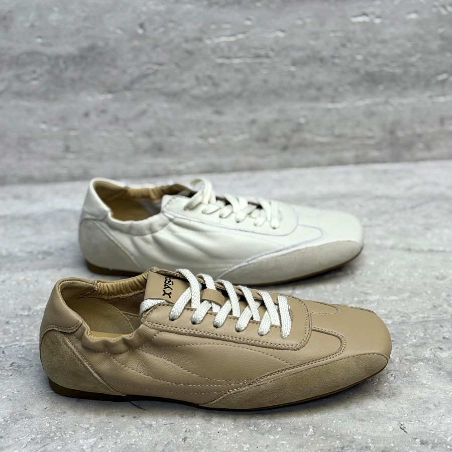 欧洲站女鞋2026春季新款真皮系带平底羊皮软底软面浅口休闲单鞋潮,女鞋,浅口单鞋,淘宝优惠券,粉丝福利购,淘宝优惠卷