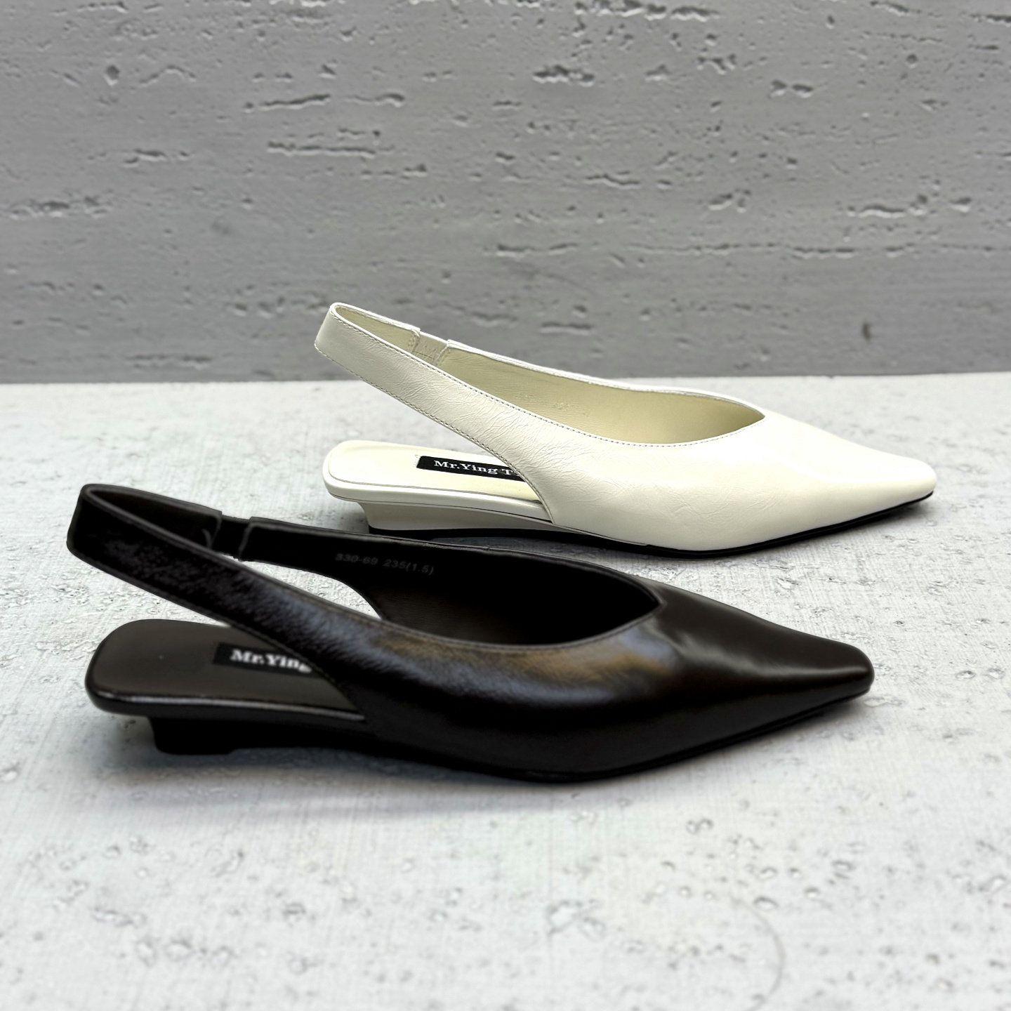 欧洲站欧货女鞋2026春夏简约真皮尖头后空凉鞋低跟包头浅口高跟鞋