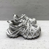 百搭潮鞋 2026春新欧洲站欧货绑带老爹鞋 厚底透气网面运动休闲鞋 女