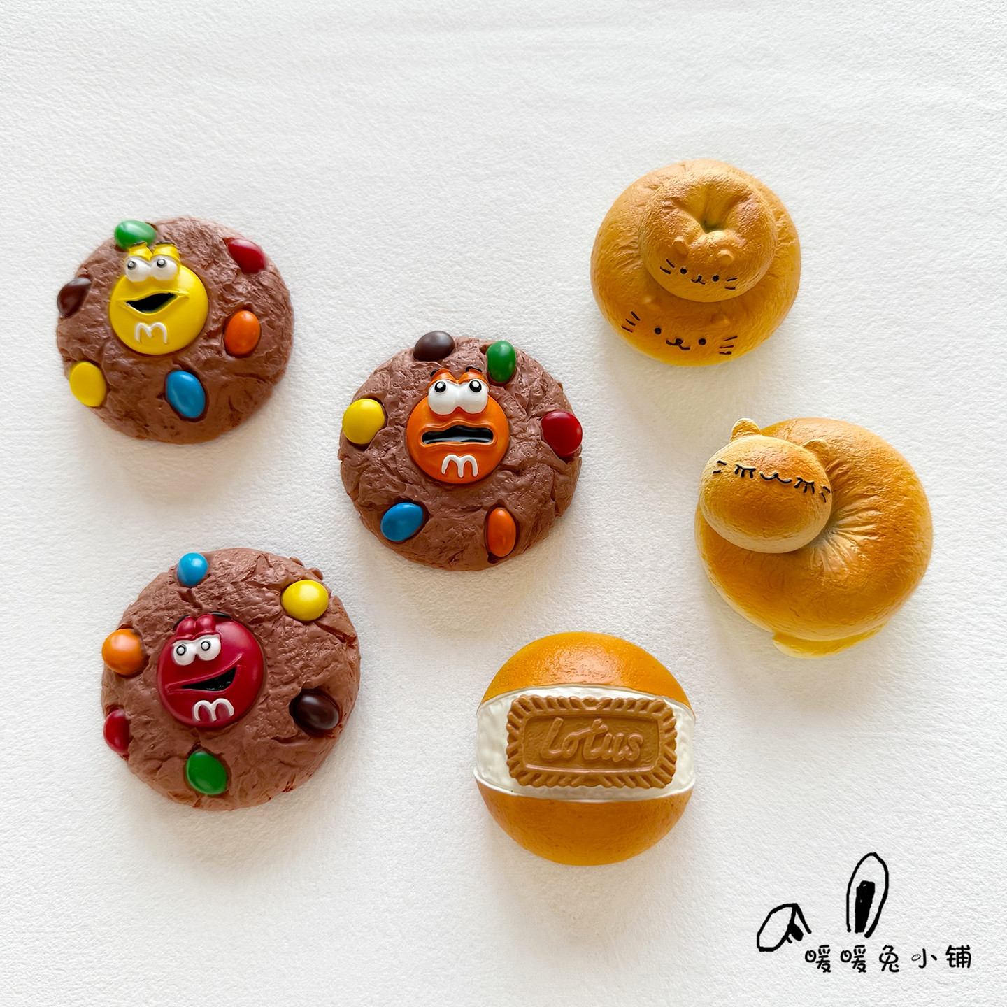 暖暖兔创意可爱卡通新年圣诞食玩食物树脂立体冰箱贴磁贴装饰,家居饰品,冰箱贴,淘宝优惠券,粉丝福利购,淘宝优惠卷