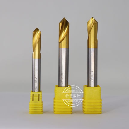 高速白钢镀钛定点钻 90度倒角刀3MM 4MM 5MM 6MM 8MM 10MM 12MM
