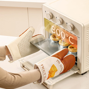 防烫手套烤箱烘焙隔热微波炉耐高温加厚硅胶专用厨房烘培加长防水