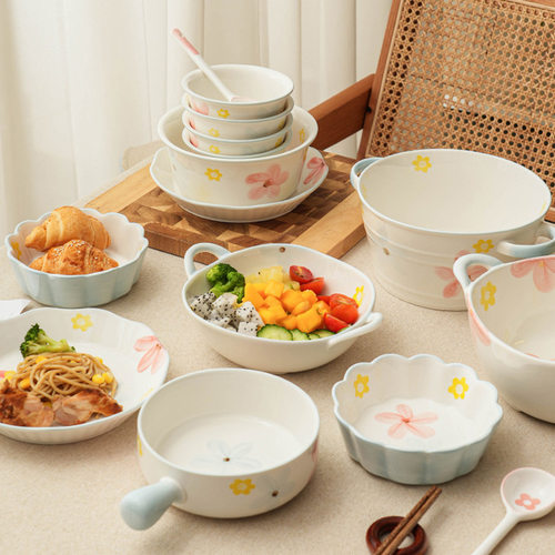 高颜值中式碗碟套装家用陶瓷餐具