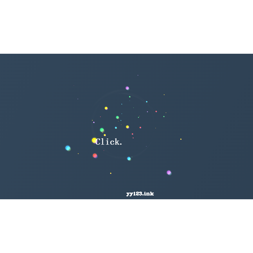 HTML5 Canvas酷炫彩色圆形粒子爆炸动画特效 源代码
