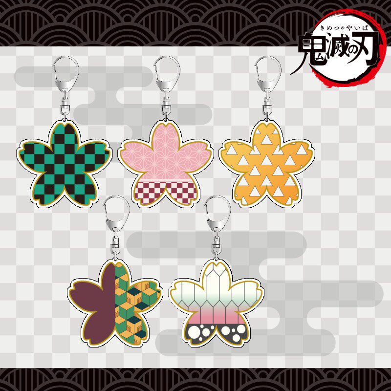 鬼灭之刃亚克力樱花印象挂件钥匙扣炭治郎祢豆子善逸富冈义勇周边