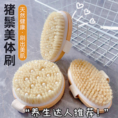 猪鬃毛干刷身体刷洗澡刷沐浴搓澡神器美体刷磨砂酸脂肪皮肤按摩刷