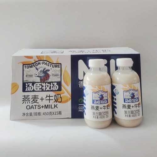 汤臣牧场瓶装燕麦+牛奶450g*15瓶