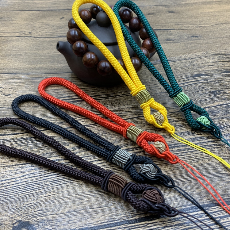 手工编织绳手把件挂绳翡翠玉器把玩手绳车钥匙挂绳文玩弹弓失手绳