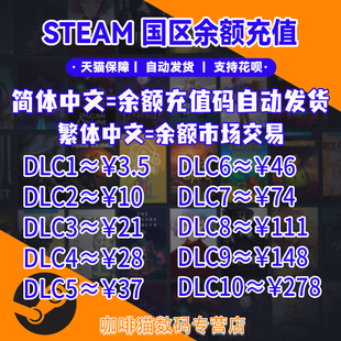 STEAM 国区余额充值码 钱包充值