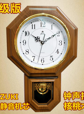 铃木静音机芯音乐打点报时挂钟