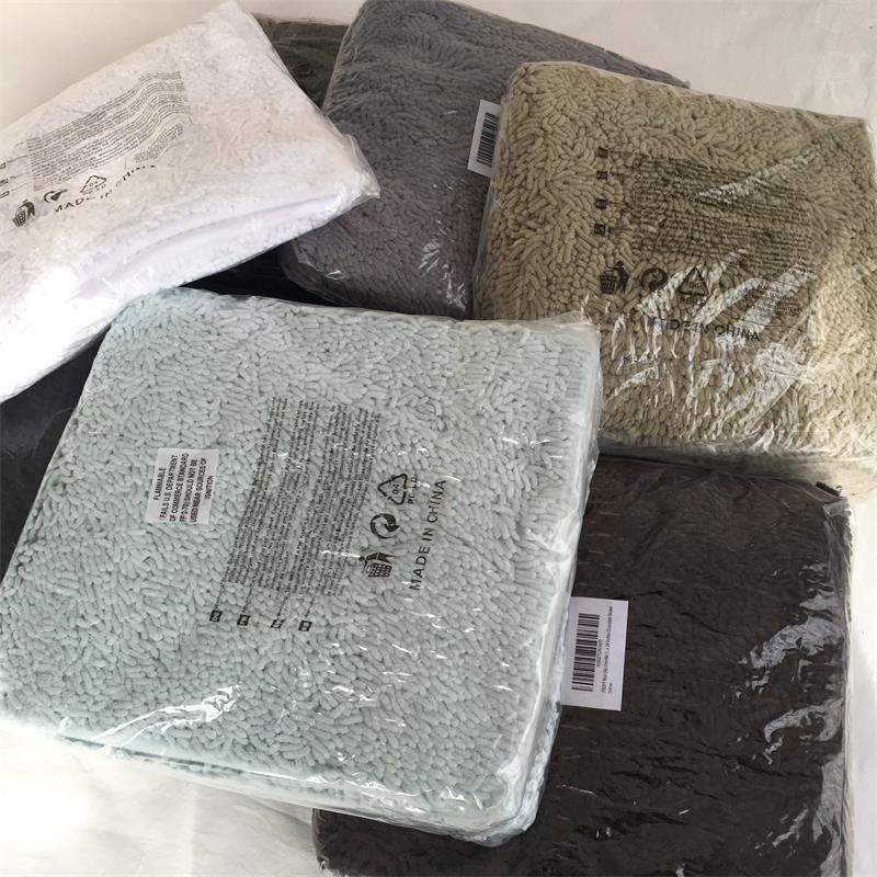 吸水家用纯色脚垫地垫雪尼尔地垫
