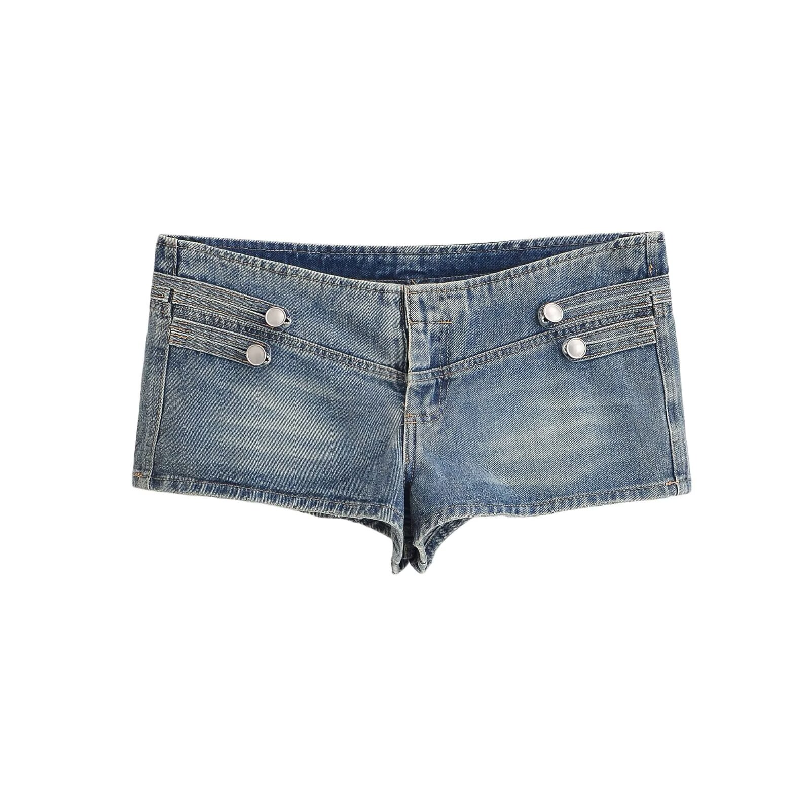 时尚百搭低腰修身牛仔短裤