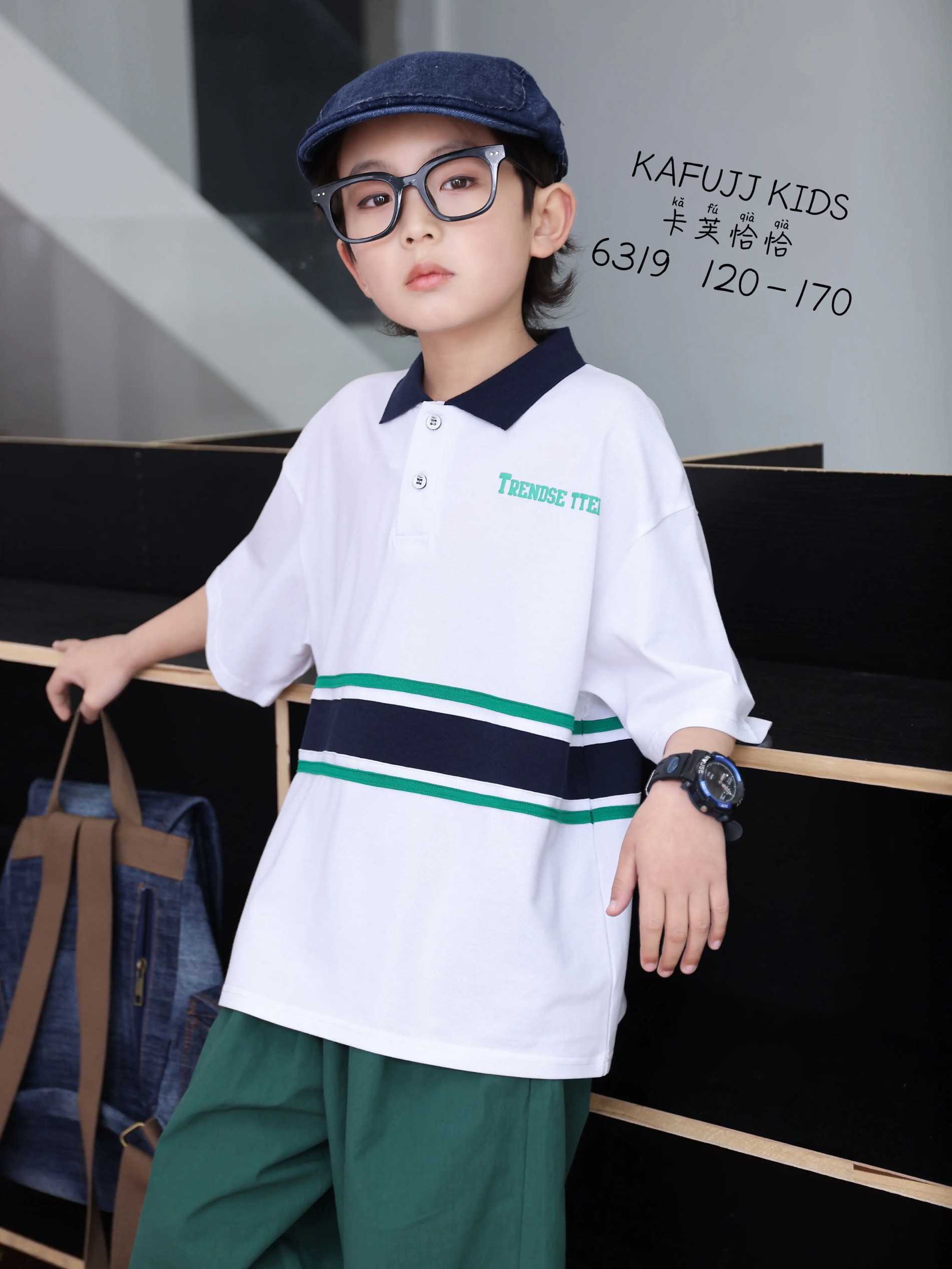 啦芙莱男童POLO衫夏季新款儿童洋气时髦衣服宝宝短袖T恤