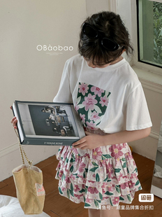 三个院女童t恤短袖2025新款衣服夏季宝宝小童女孩儿童短袖上衣夏