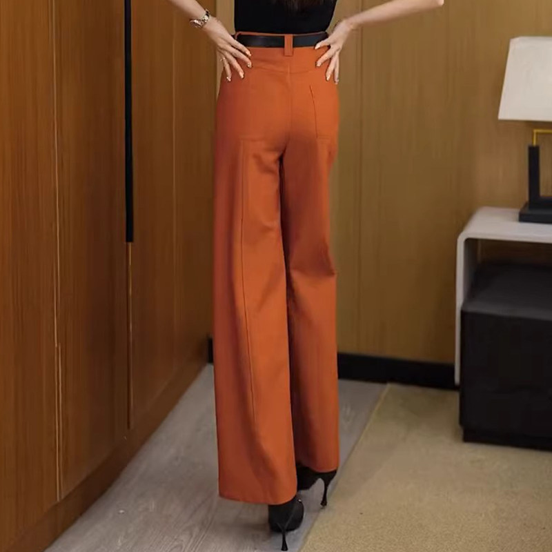 高端窄版阔腿西装裤女2026新款春夏季薄款裤子女士长裤休闲直筒裤