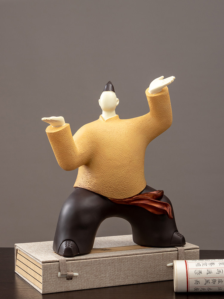 새로운 중국 스타일 크리 에이 티브 추상 문자 태극권 마스터 맞춤형 데스크탑 거실 입구 와인 캐비닛 장식 조명 럭셔리 장식품