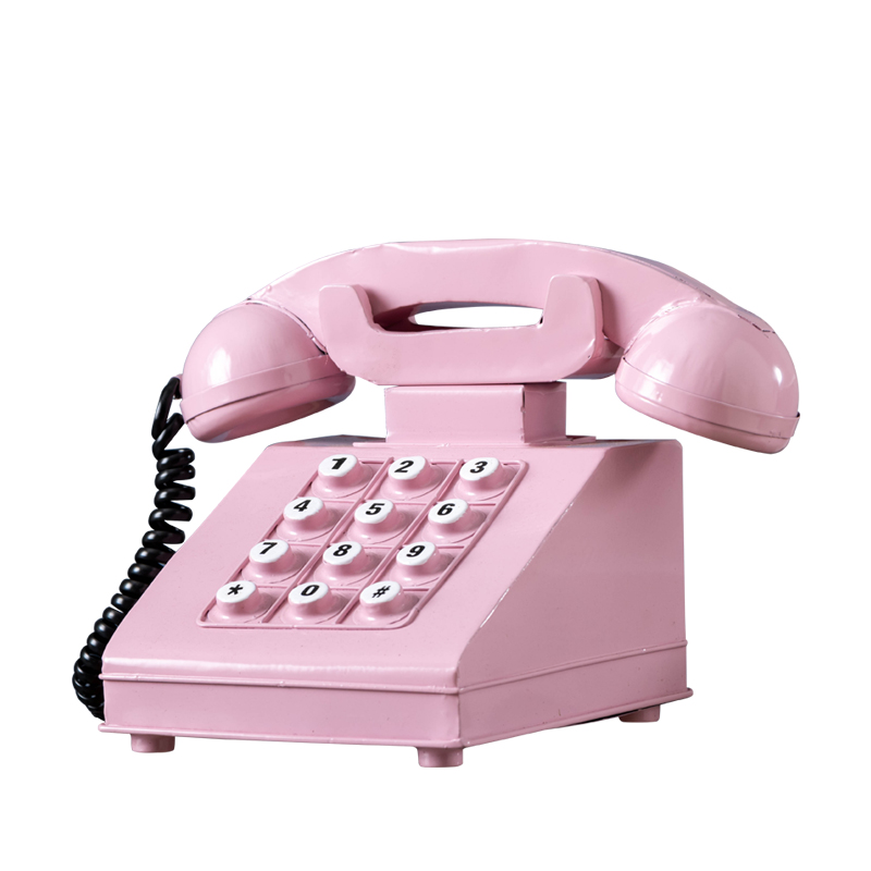 美式复古怀旧家居饰品客厅茶几装饰摆件电话机存钱罐模型道具摆设