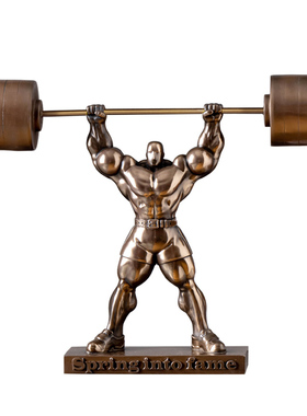 现代风抽象大力士模型一举成名人物肌肉男客厅工艺品雕塑摆件饰品