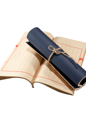 速发古代书卷古风线款装书中国风装饰新本卷筒名著卷书房复古摆件