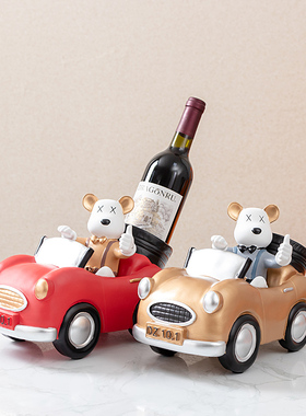 速发红酒架摆件轻奢柜店样板间个性酒饰装酒乔迁礼品