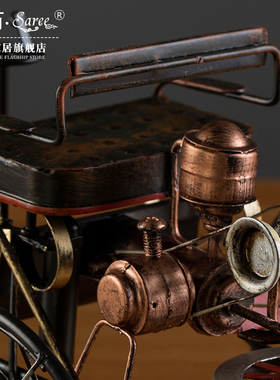 复古古风创意老爷车摆件一代奔驰汽车铁艺模型家居客厅书房装饰品