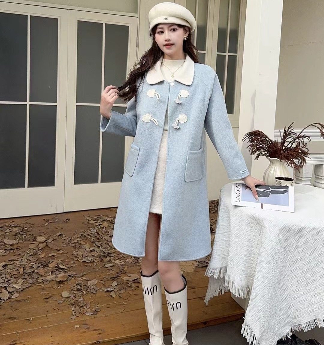 小香风双面羊绒呢外套女2025冬季新款高级感气质名媛羊毛呢子大衣