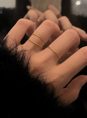 钛钢百搭素圈戒指简约不掉色