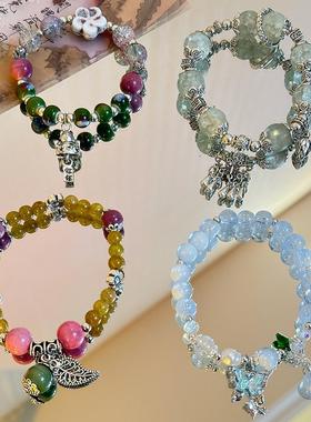 手作琉璃陶瓷串珠女款手链国潮男手串小众设计情侣款新中式手饰品