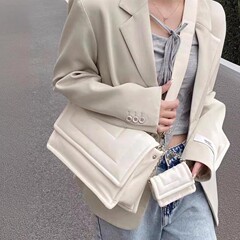 2024高级感云朵包大容量子母小方包软皮女包通勤腋下包斜挎单肩包