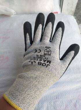 5级挂胶超细发泡工作防切割手套