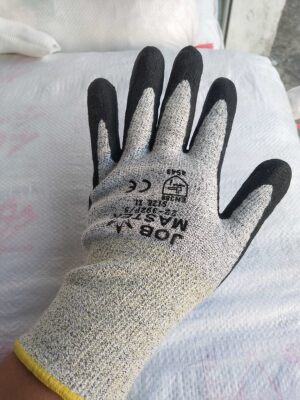 5级挂胶超细发泡工作防切割手套