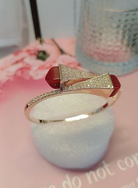 2025新款时尚轻奢双层撞色手镯简约百搭个性气质手环