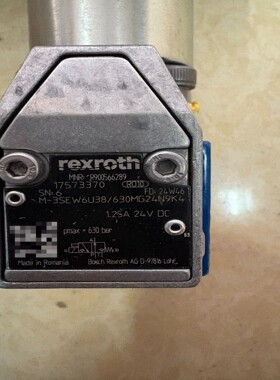 力士乐Rexroth 原装电磁阀 R900566289  M-3SEW6U38/630MG24N9K4