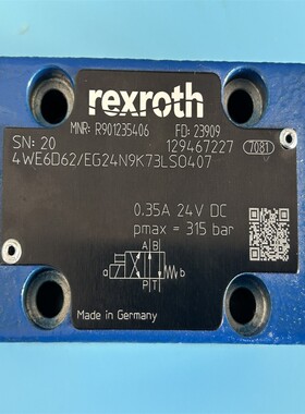 R901235406 4WE6D6X/EG24N9K73LSO407力士乐电磁换向阀原装现货
