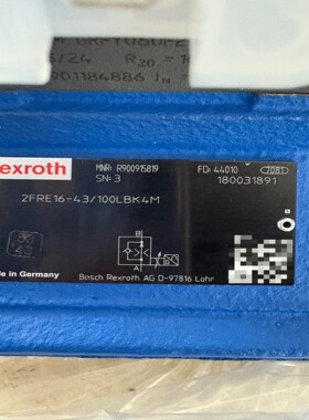 Rexroth力士乐比例阀2FRE16-43/100LBK4M R900915819