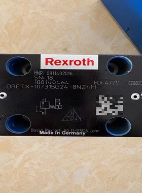 0811402016比例溢流阀DBETX-10/315G24-8NZ4M力士乐原装现货