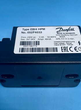 丹佛斯点火变压器 EBI4 HPM 型号052F4033