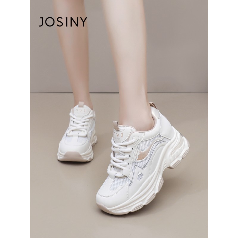 卓诗尼2025秋季新款厚底运动鞋时尚舒适复古老爹鞋潮流百搭休闲鞋