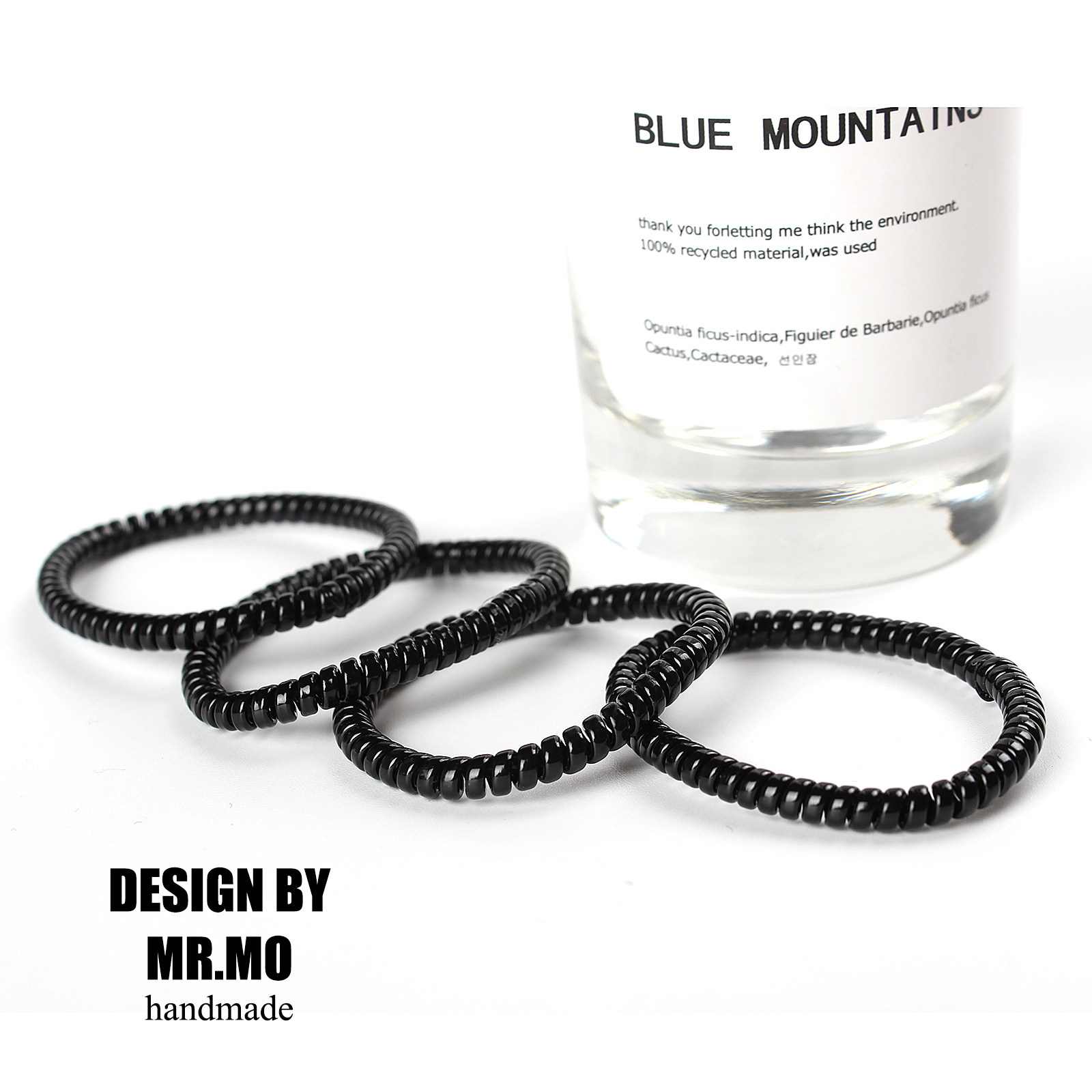 MRMO出口韩国电话线发圈细款发饰小号橡胶绳扎马尾头绳20条装包邮