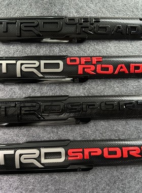 适用于丰田北美坦途红杉车标TRD SPORT ROAD改装贴标TRD PRO BRO