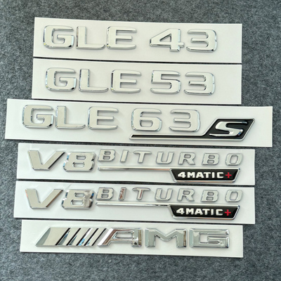 适用奔驰GLE63尾标后车标贴标志GLE320 350 400 450 500AMG字母标